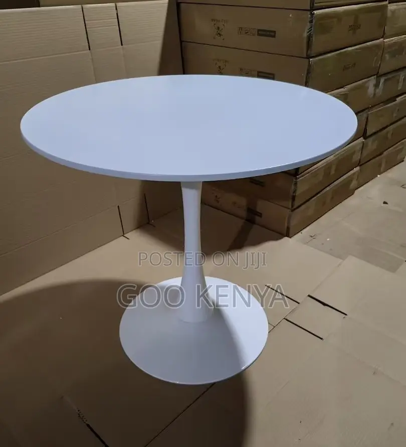 Home Table; Heavy-Duty Round Marble Carbon Steel Frame Garden Table