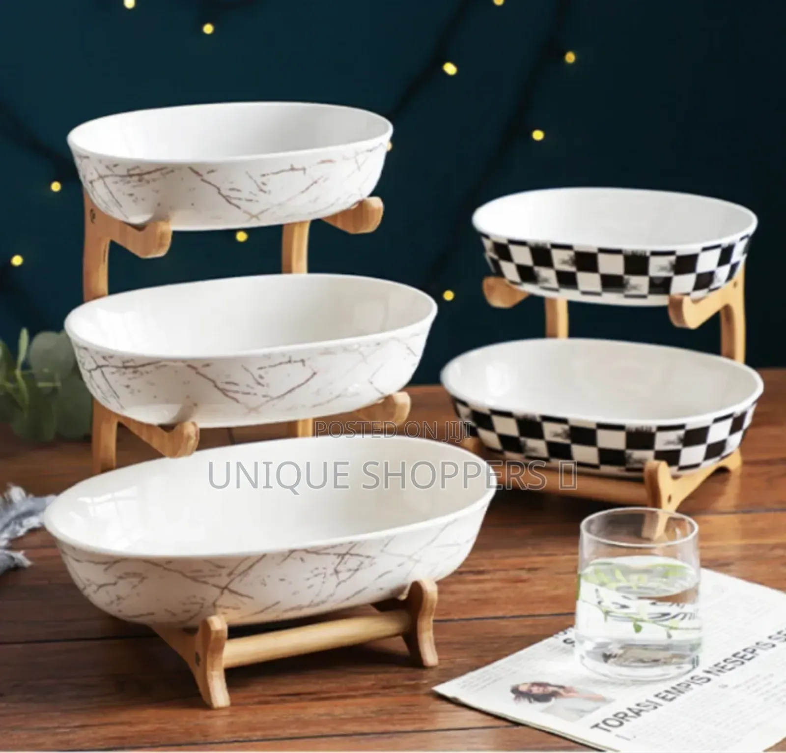 Fruit Bowl Set With Stand