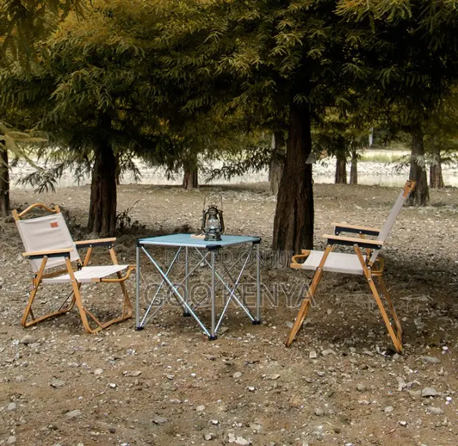 Home Table; Metal Legs Versatile Foldable Outdoor Chair for Camping