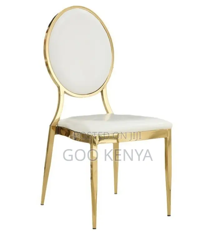 Home Chair; Durable Gold Chromed Banquet Seating Chair for Events