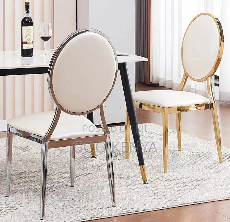 Home Chair; Durable Gold Chromed Banquet Seating Chair for Events