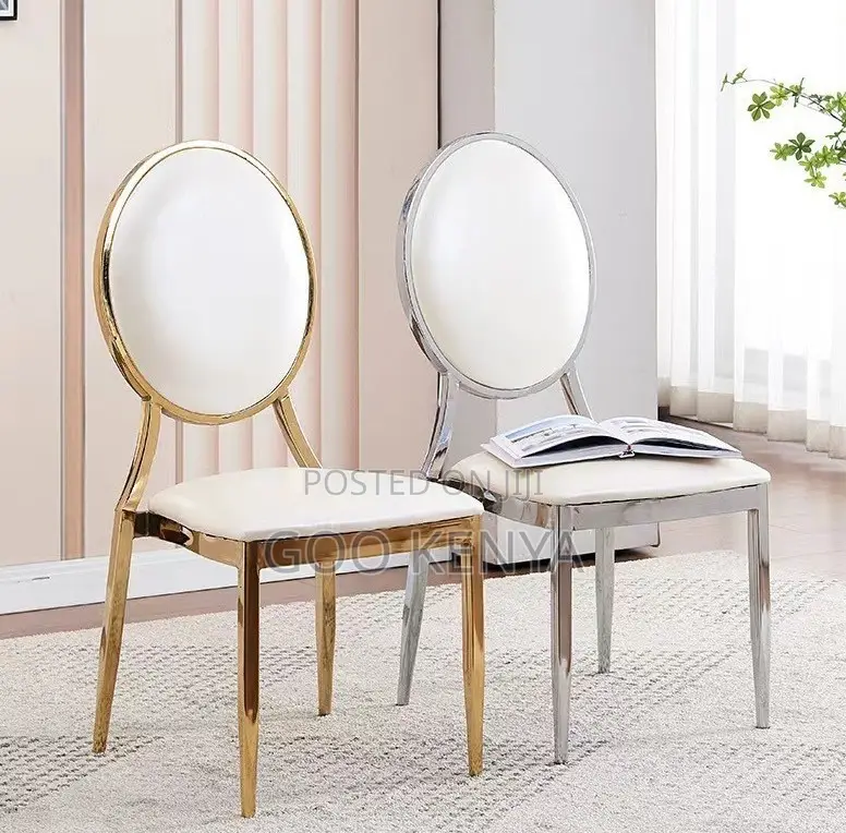 Home Chair; Durable Gold Chromed Banquet Seating Chair for Events