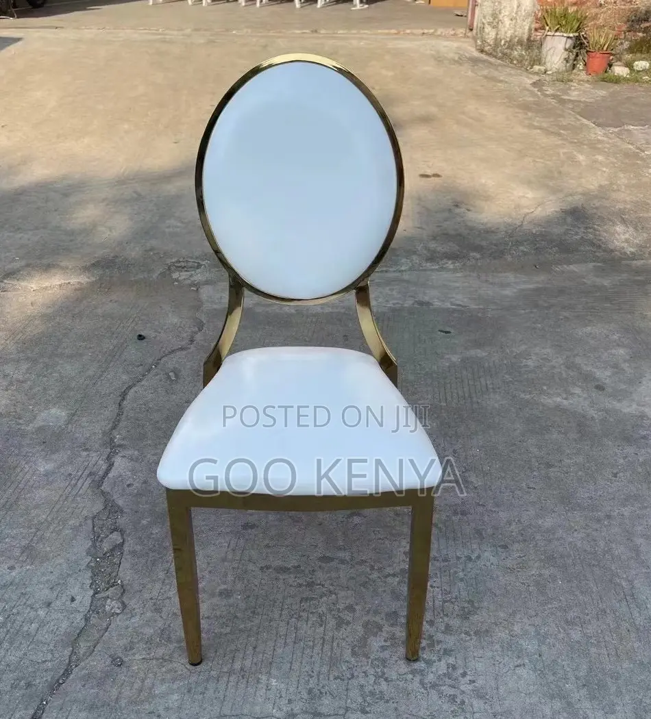 Home Chair; Heavy-Duty Gold Metal Banquet Chair Designed for Events