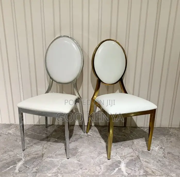 Home Chair; Heavy-Duty Gold Metal Banquet Chair Designed for Events