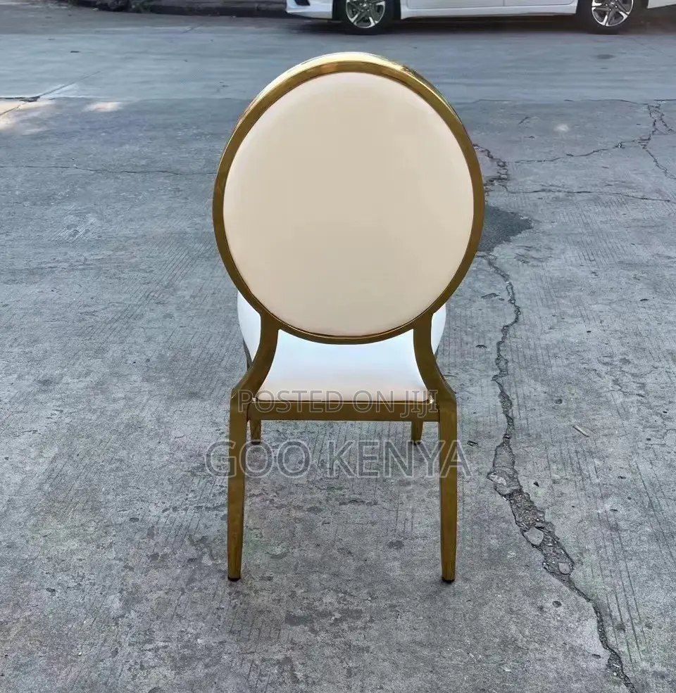 Home Chair; Heavy-Duty Gold Metal Banquet Chair Designed for Events