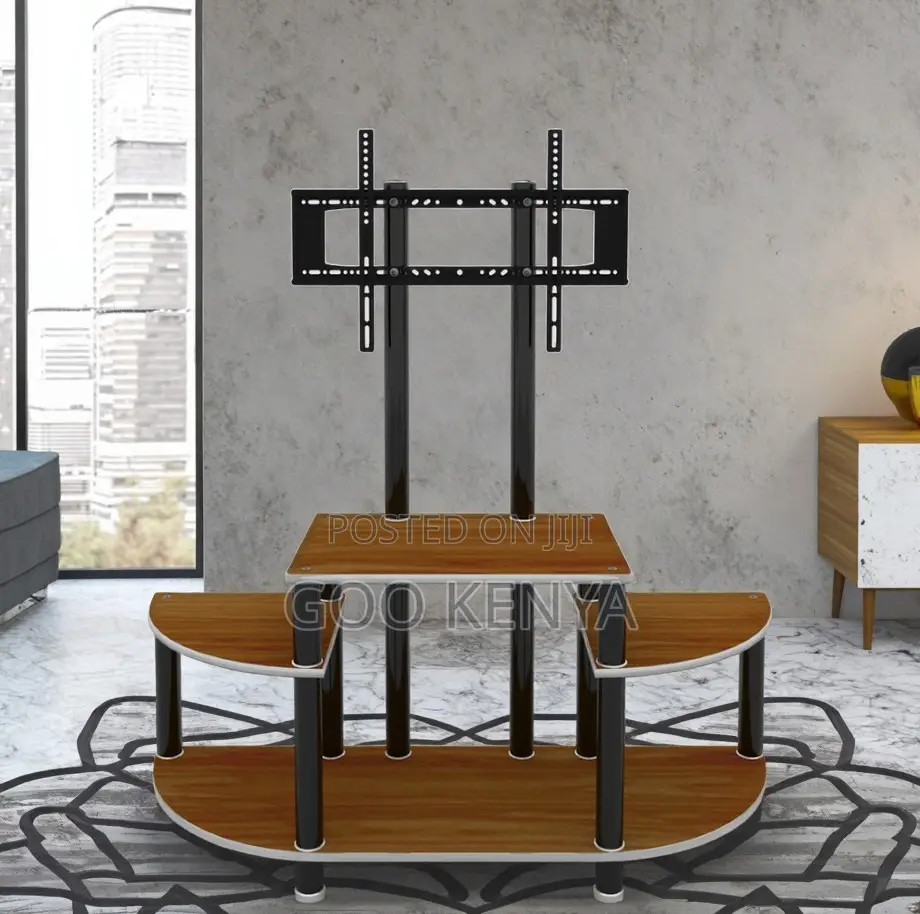 Home Tv Stand With Mount;Modern Tv Stand With Built-in Bracket Support