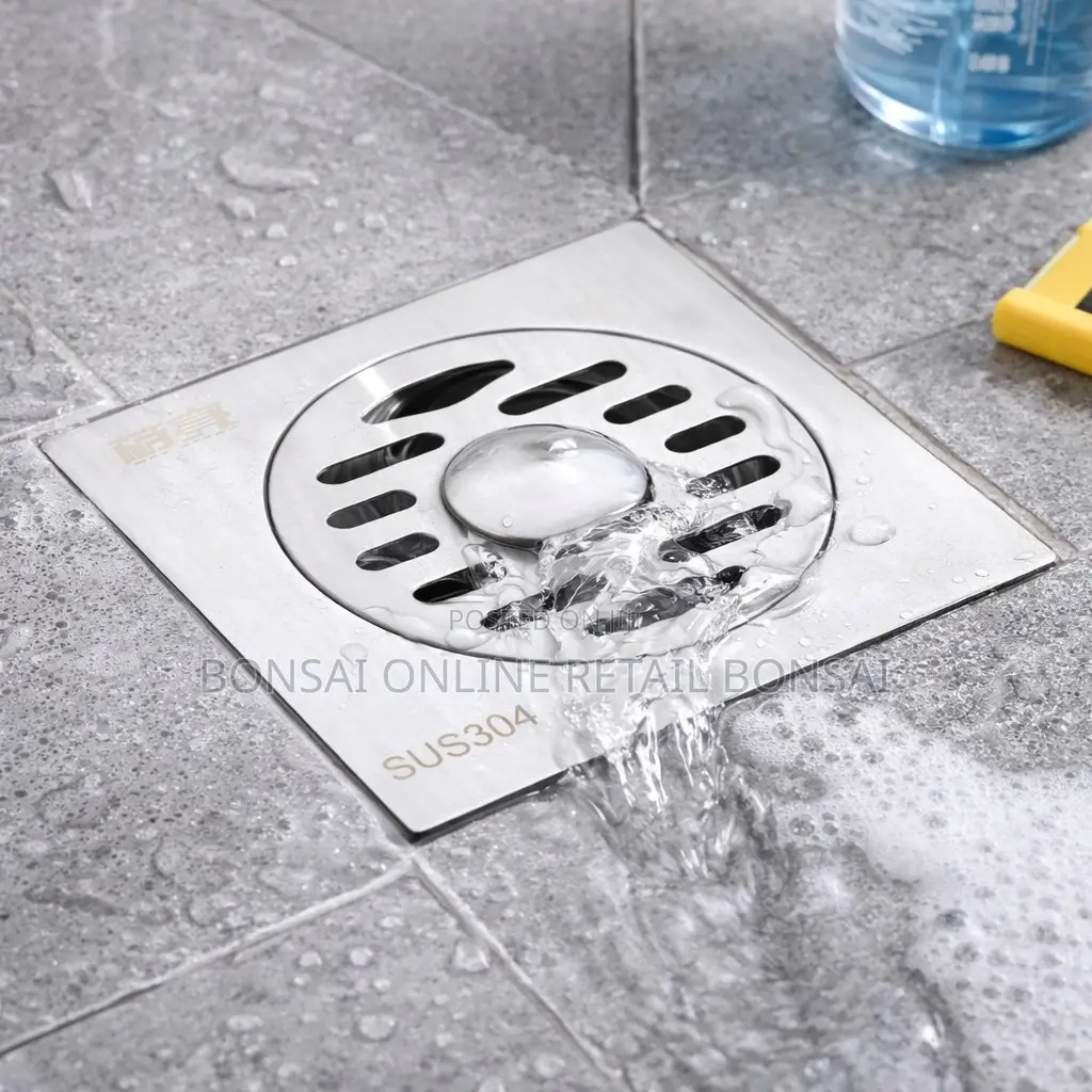 Sus304 Stainless Steel Floor Drain 12×12cm – Anti-Clog, Rust-Proof