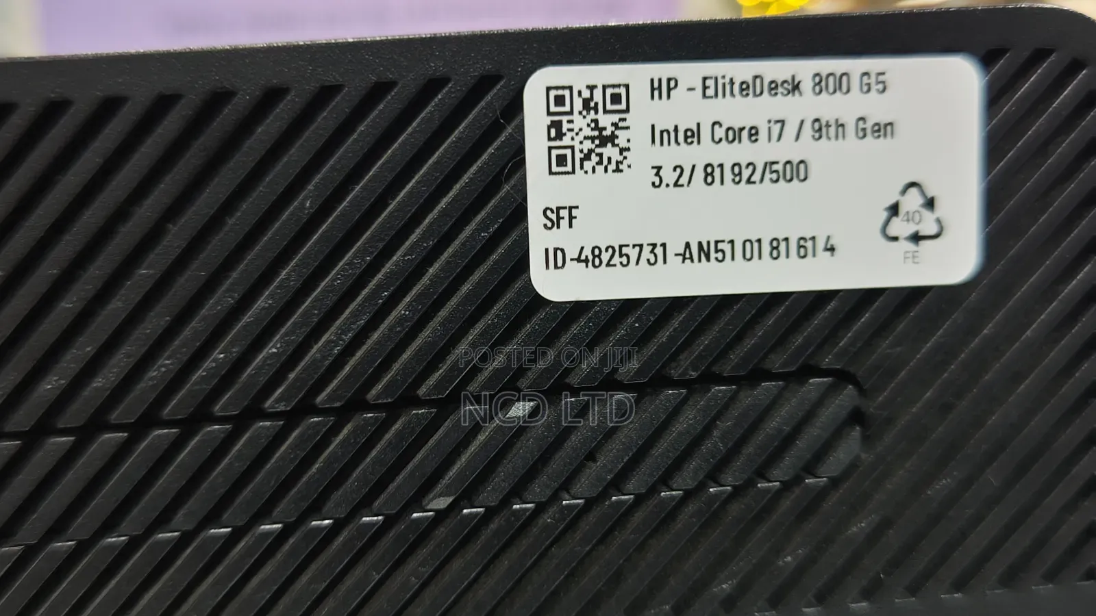 Hp Elitedesk 800 G5 SFF Intel Core I7 9500 3.0ghz 8gb Ram 500gb HDD