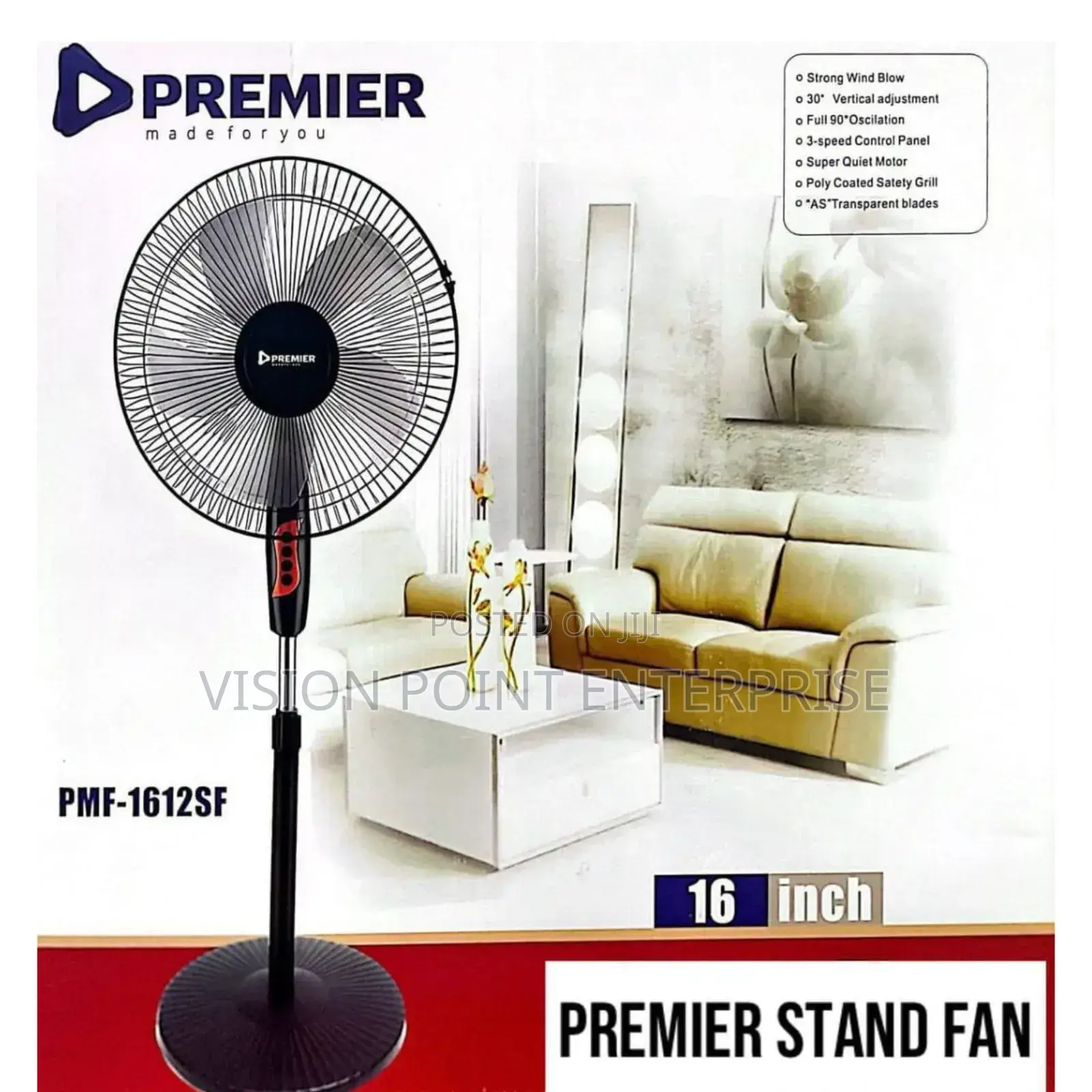 Premier Stand Fan 16"