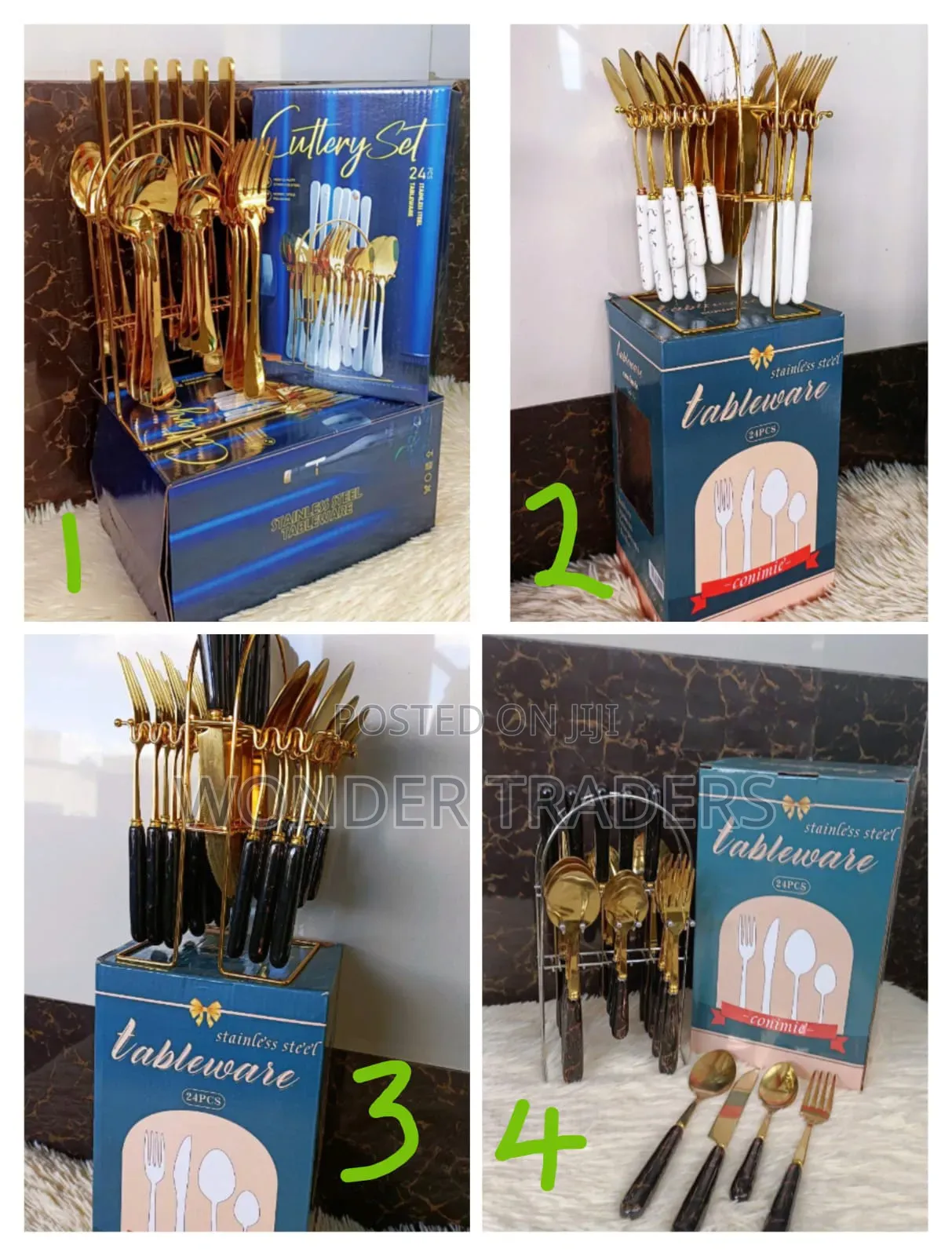 Cutlery Set 
*Original Gold Coated Cutlery Sets 24 PCS