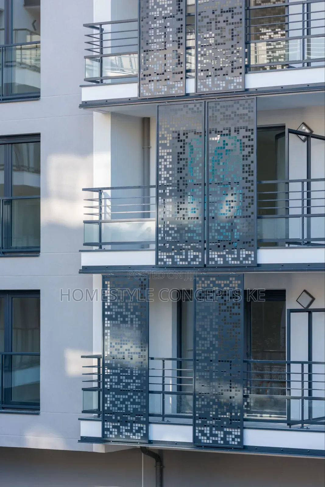Laser Cut Balcony Rails Acp Aluco Board Cladding Facade Exterior Front