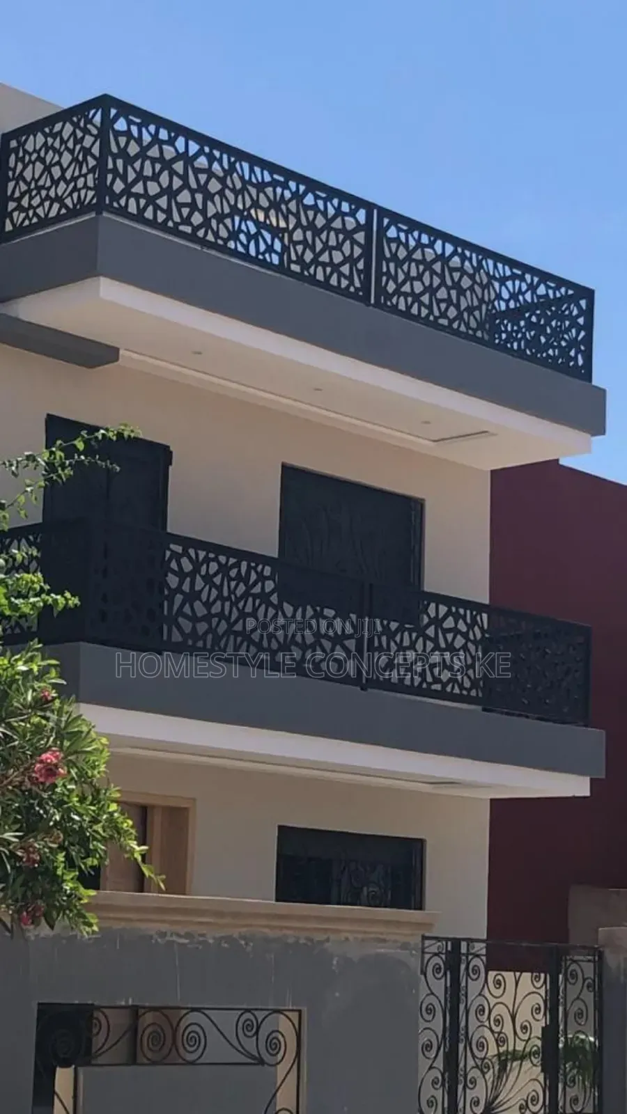 Cladding Facade Aluco Acp Boards and Laser Cut Balcony Rails Services
