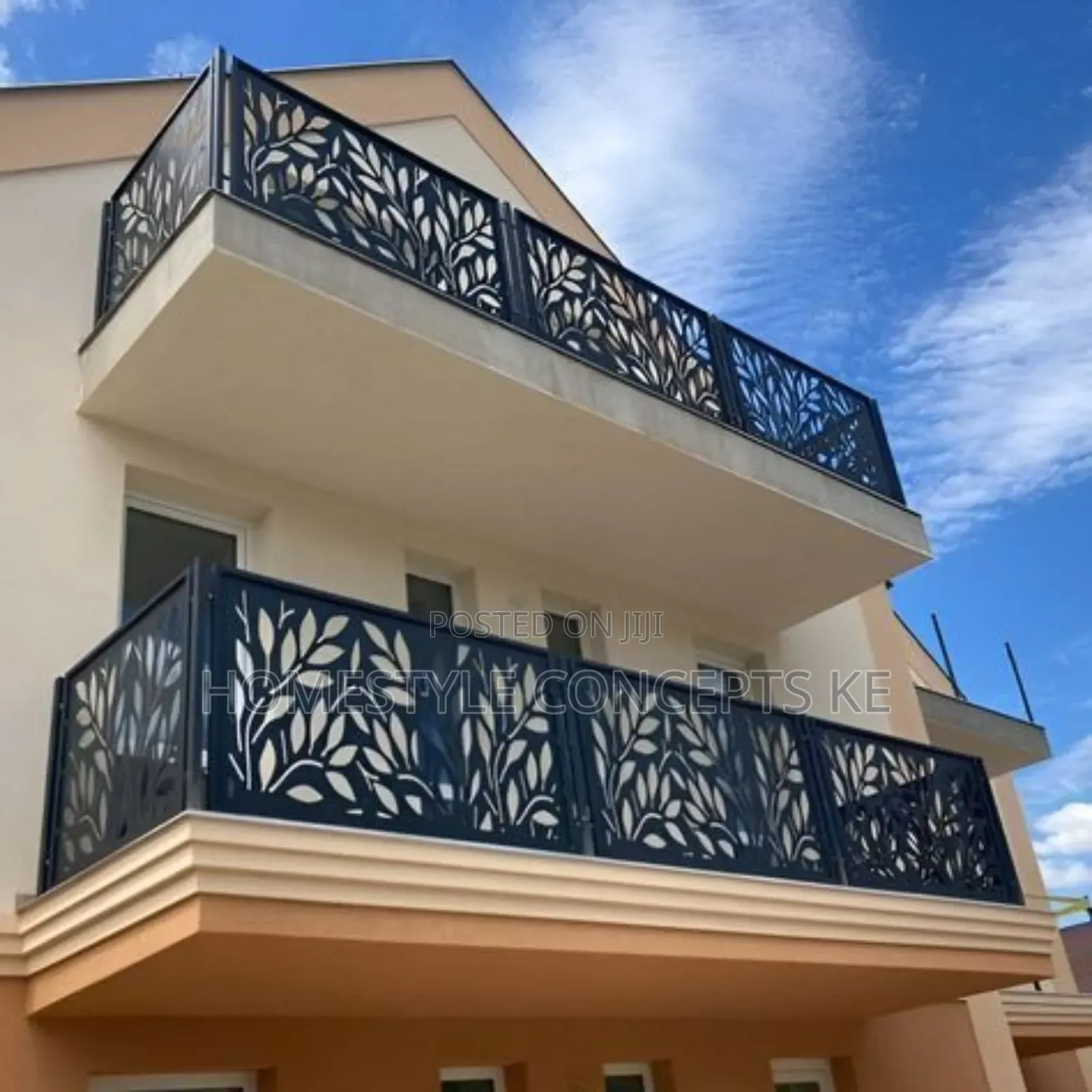 Cladding Facade Aluco Acp Boards and Laser Cut Balcony Rails Services