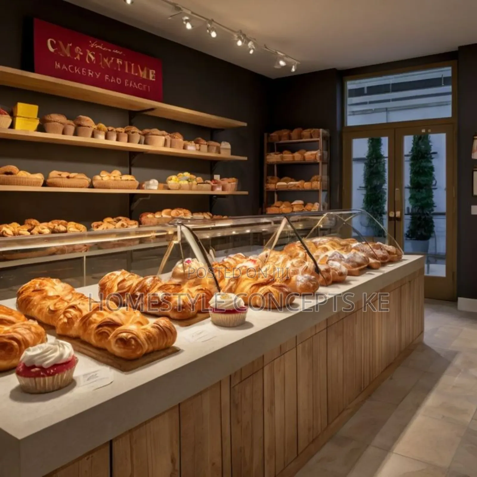 Bakery Pastry Bread Cakes Shop Shelf Shelves Fittings and Design