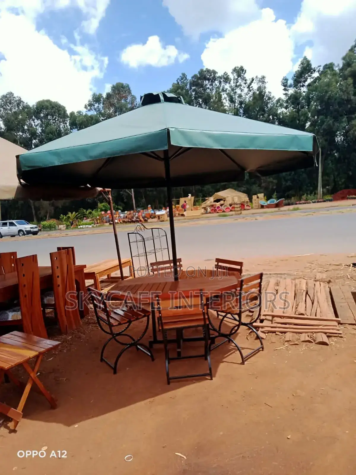 Garden Umbrella 6 Chairs Outdoor