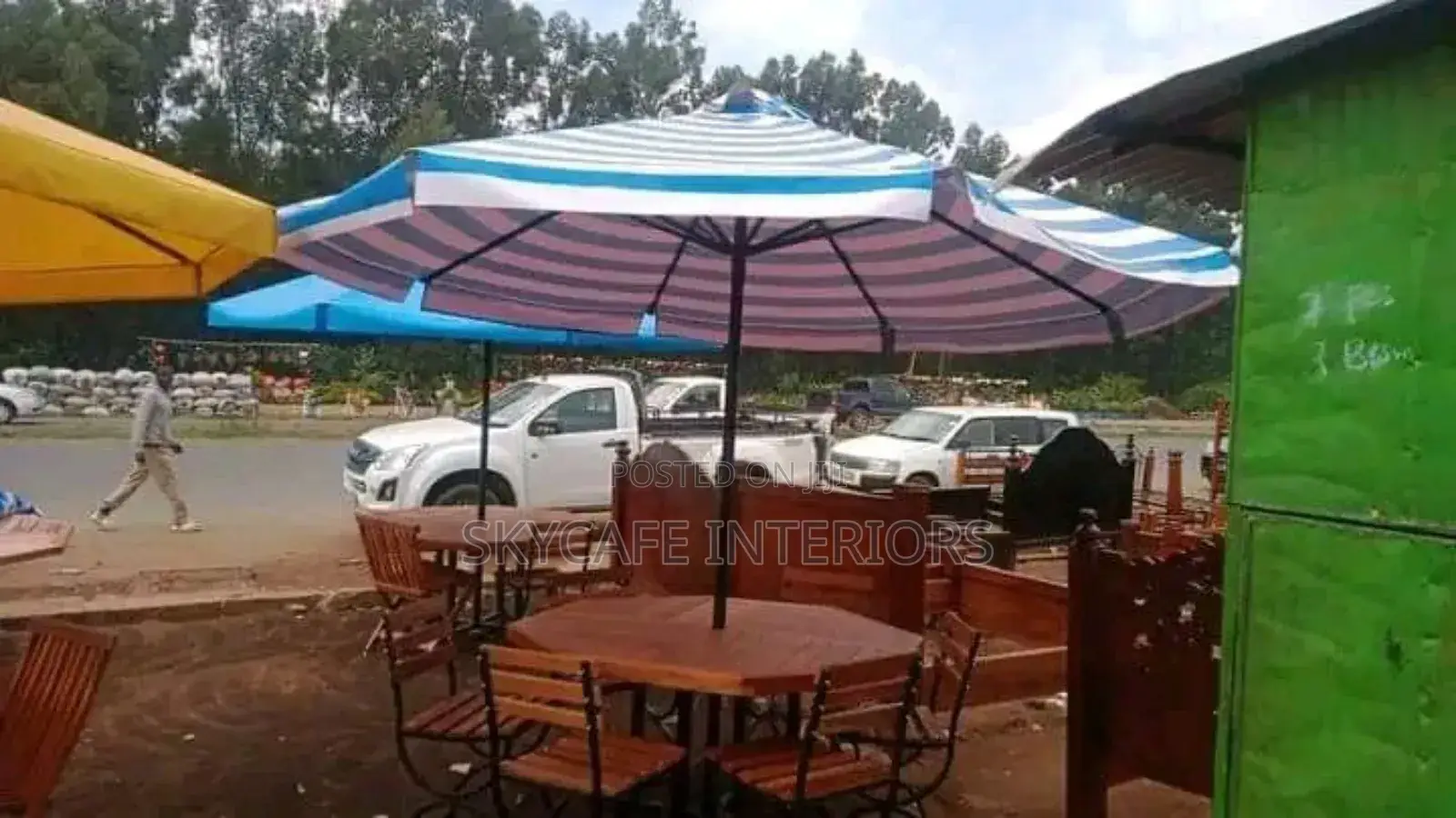 Garden Umbrella 6 Chairs Outdoor