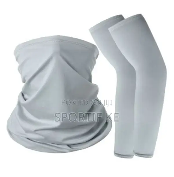 2pcs Uv Protection Headscarf Arm Sleeves For Hiking Camping