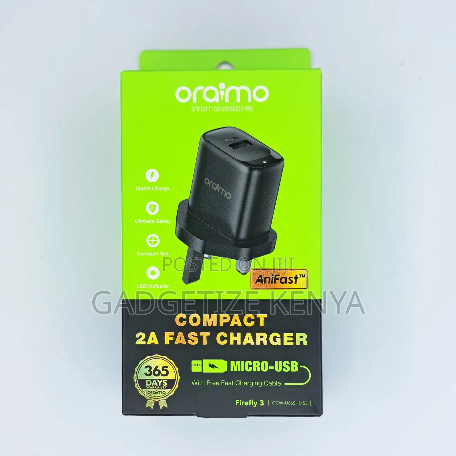 Oraimo Firefly 3 Iec-G Usb 10w Fast Charging Kit (Ocw-U66s)