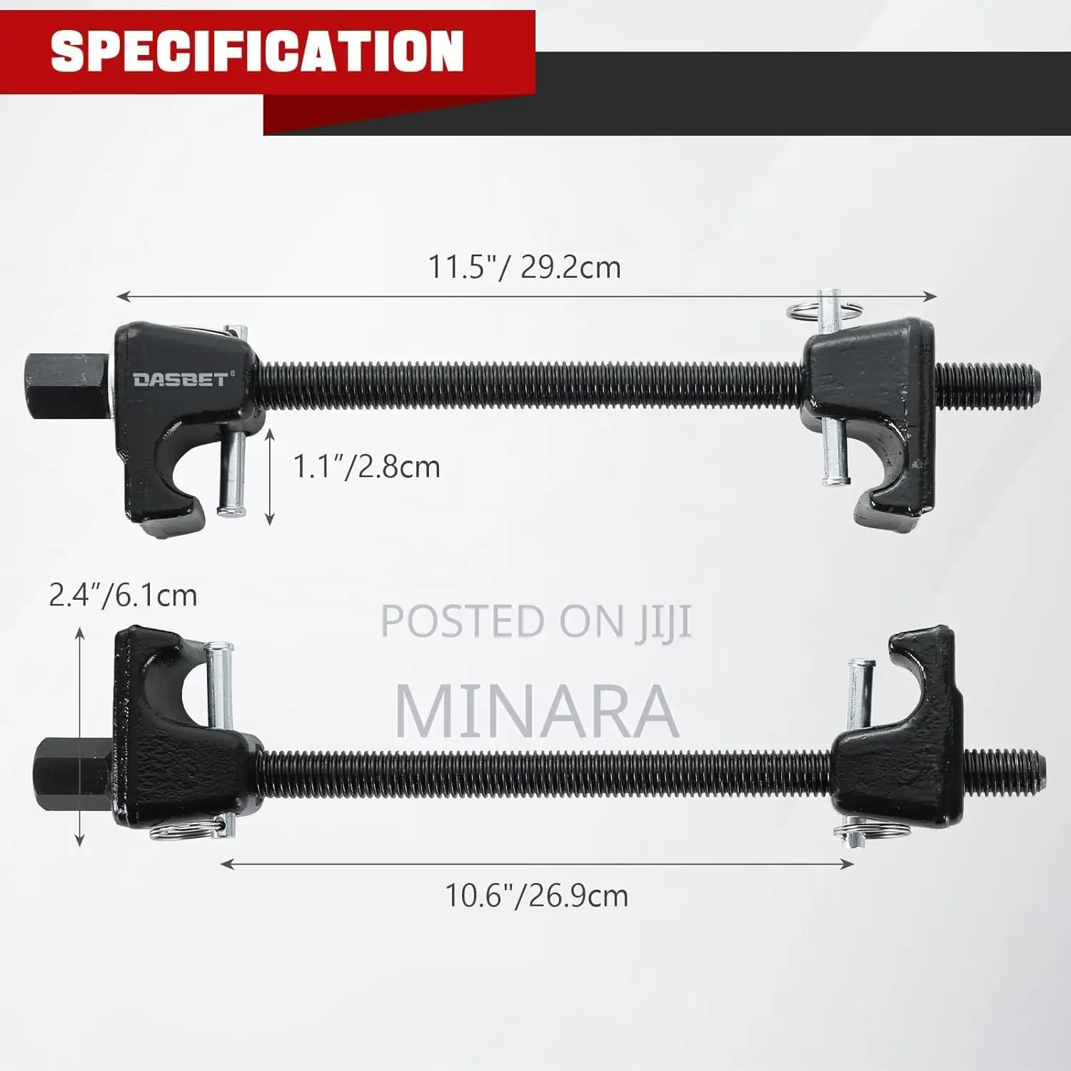 2pcs, Coil Spring Compressor, Strut Removal With Detent Safety Pins