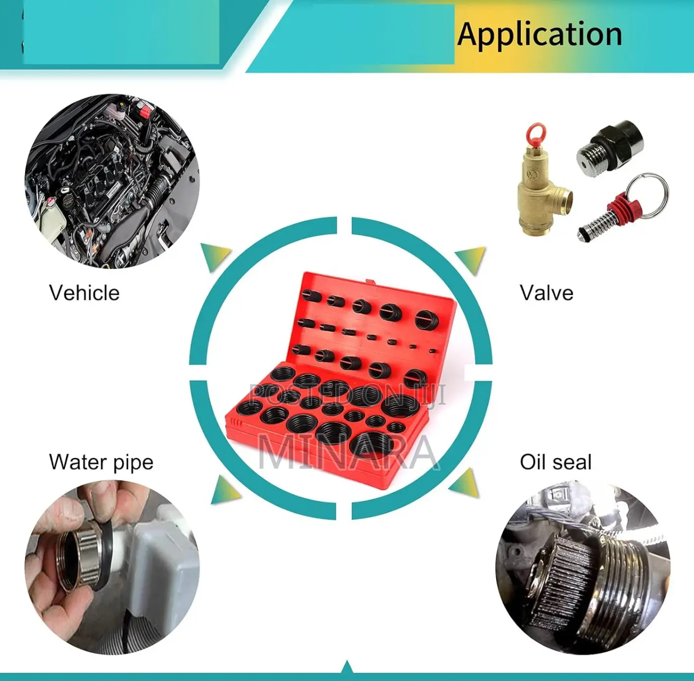 419 Pcs, O-Rings Kit, Nitrile Rubber Gaskets,Metric Sizes Ø3mm -Ø50mm