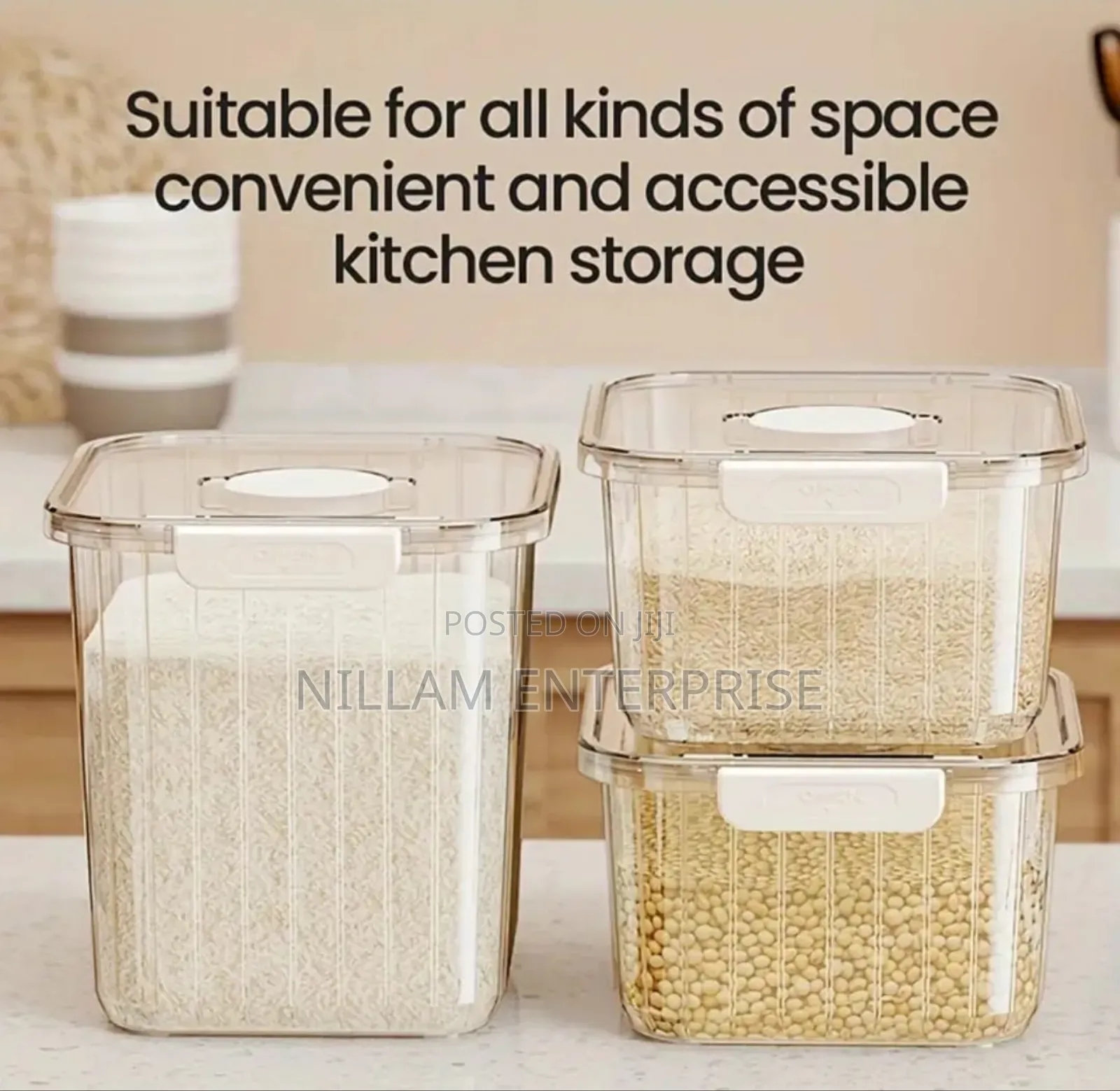Acrylic Big Size Cereal Container