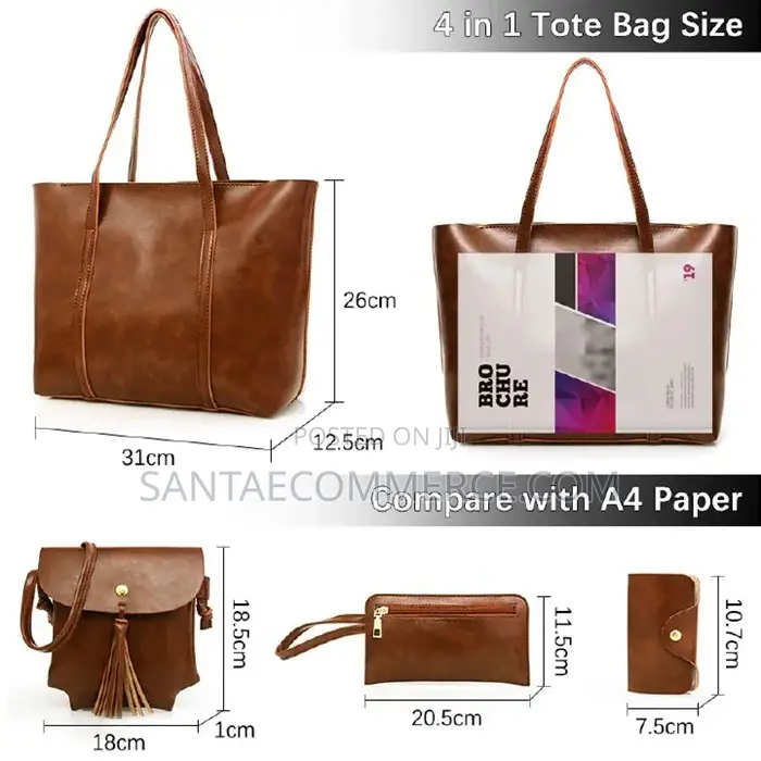 4 PCS Women Shoulder and Handbag