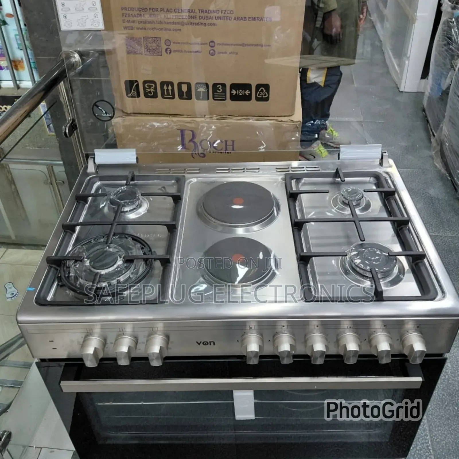 Von Cooker – 4 Gas + 2 Electric Burners + Oven – Save on Bills!
