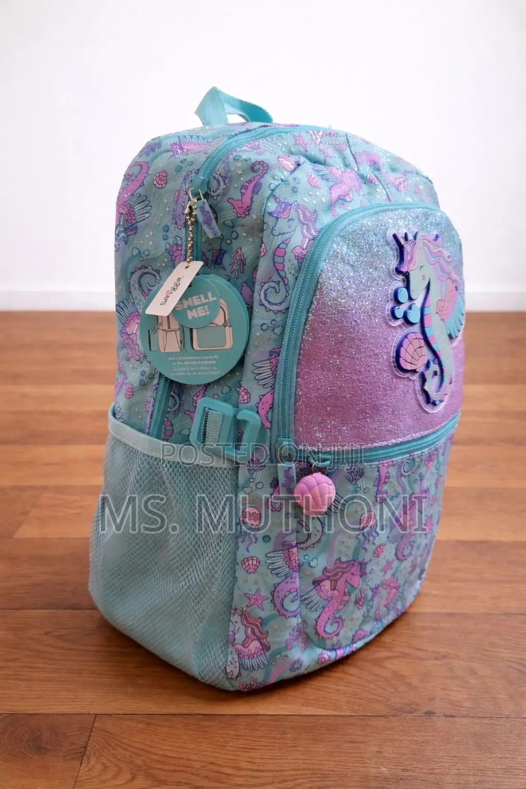 Smiggle Unicorn/ Sea Horse Backpack in Purple Blue