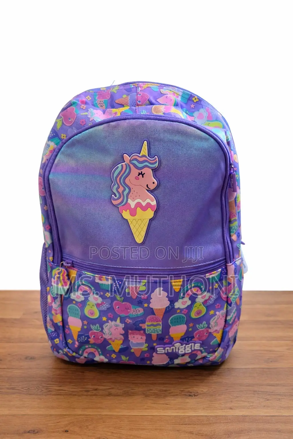 Smiggle Unicorn/ Sea Horse Backpack in Purple Blue