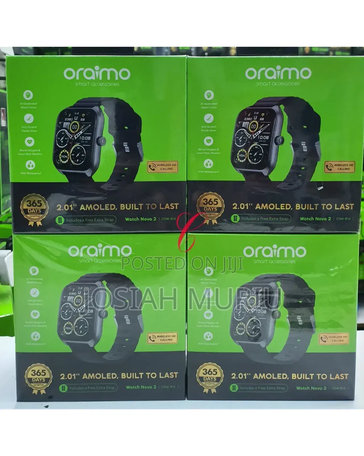 *
Oraimo Watch Nova 2 Osw-814 2.01" *Amoled* Anti-Scratch Smart Watch