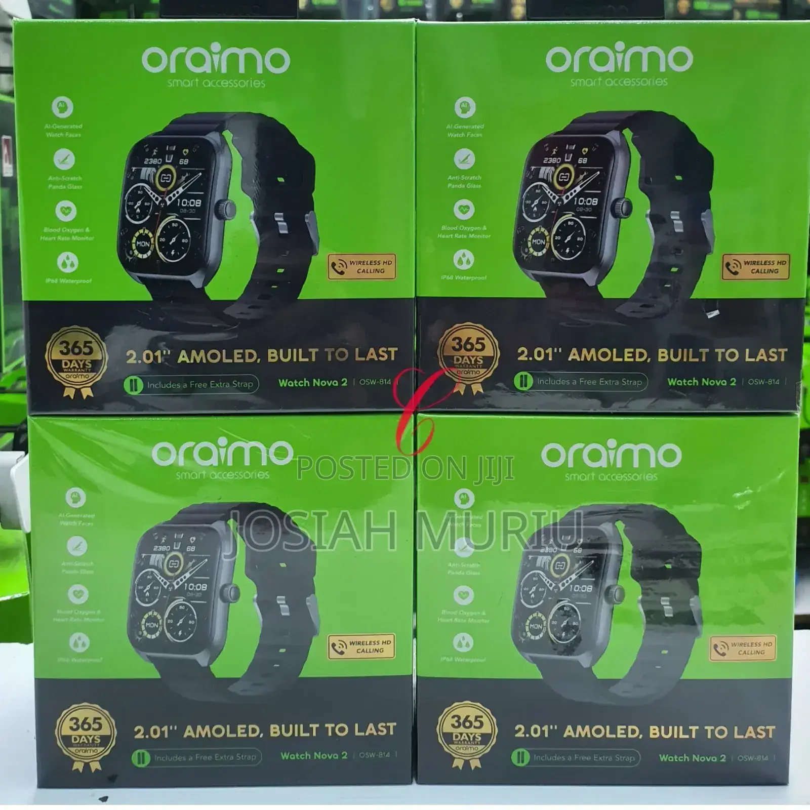 *
Oraimo Watch Nova 2 Osw-814 2.01" *Amoled* Anti-Scratch Smart Watch