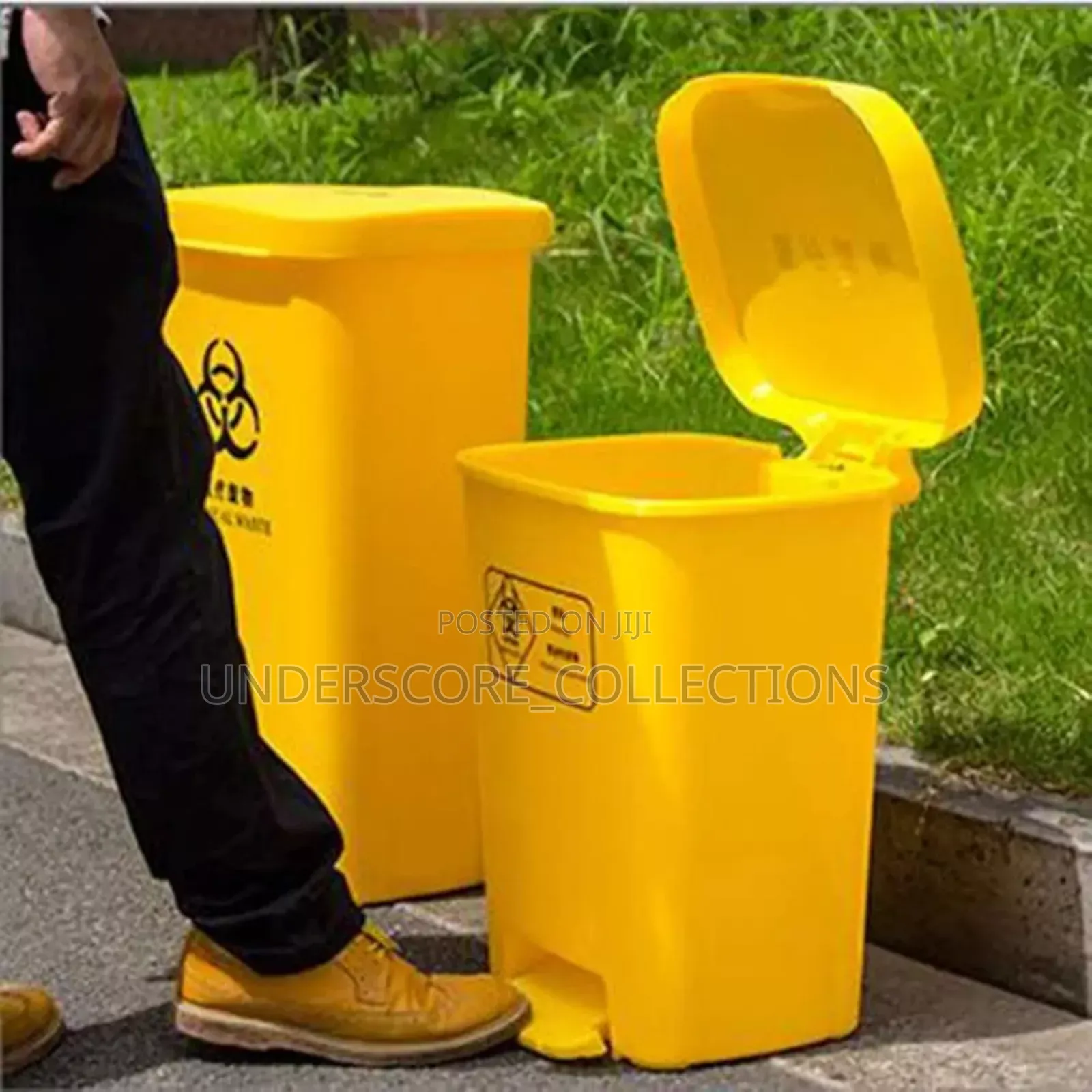*100 LTRS Yellow  Dustbin With Pedal Only