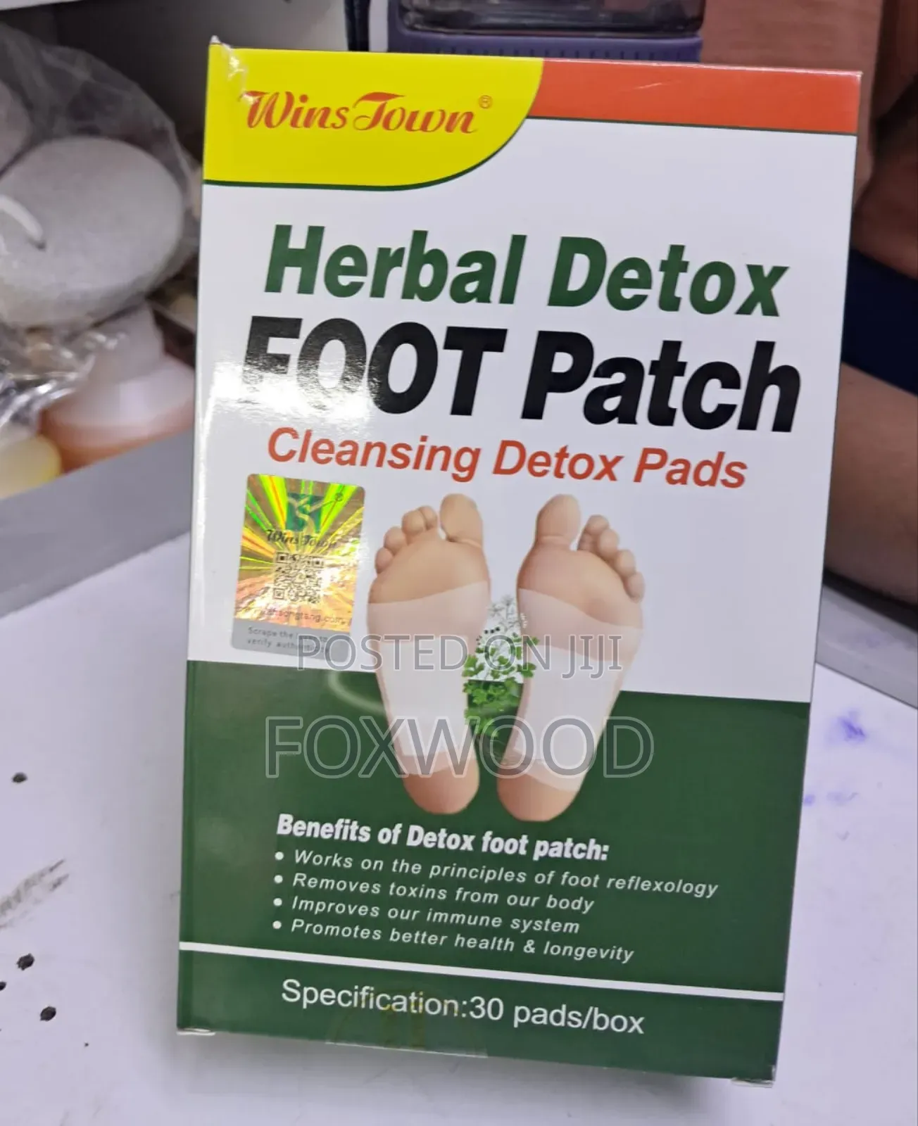 Wins Town Herbal Detox Foot Patch Cleansing Detox Pads.30pads