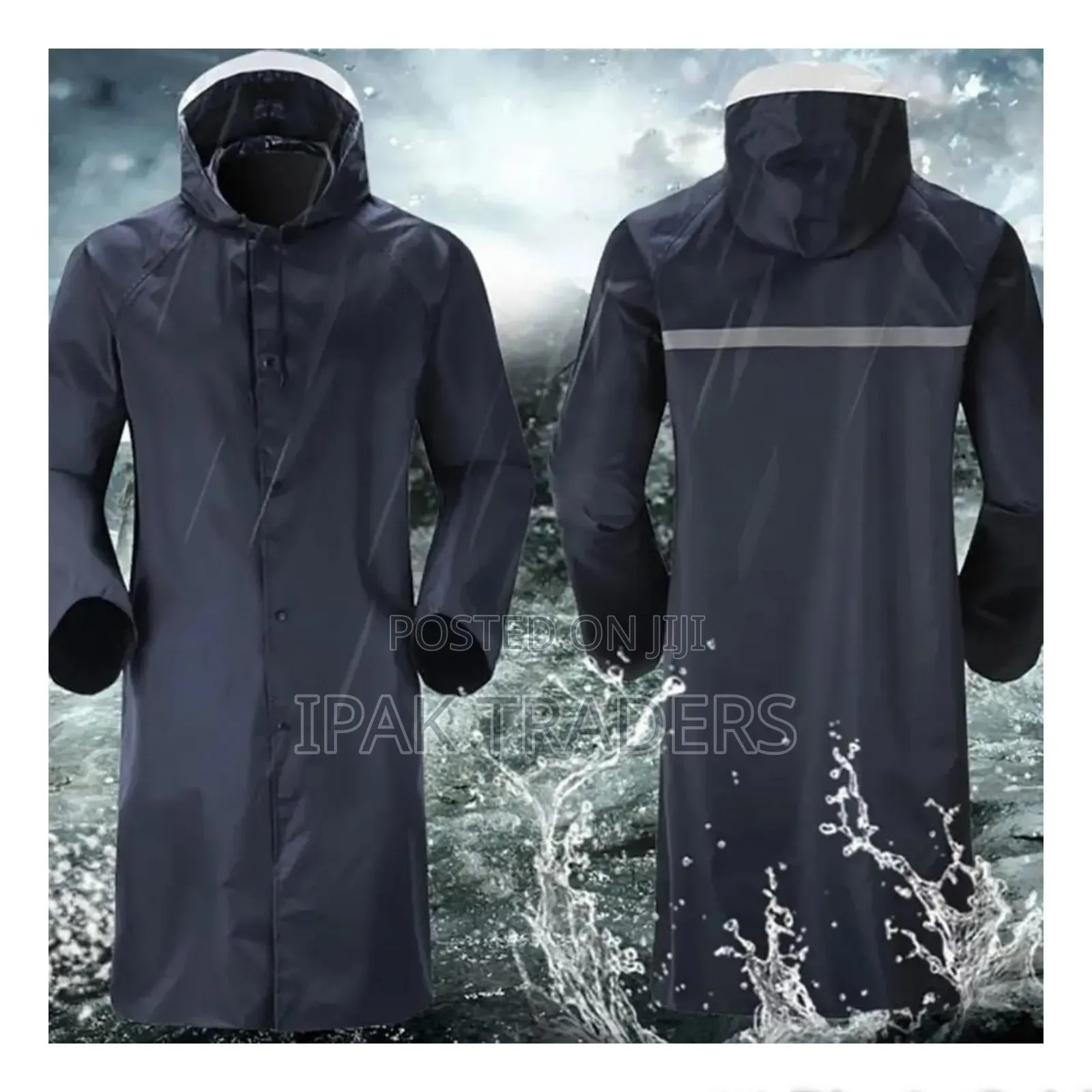 *Adult Raincoat With Cap .Very High Quality Length 110cms