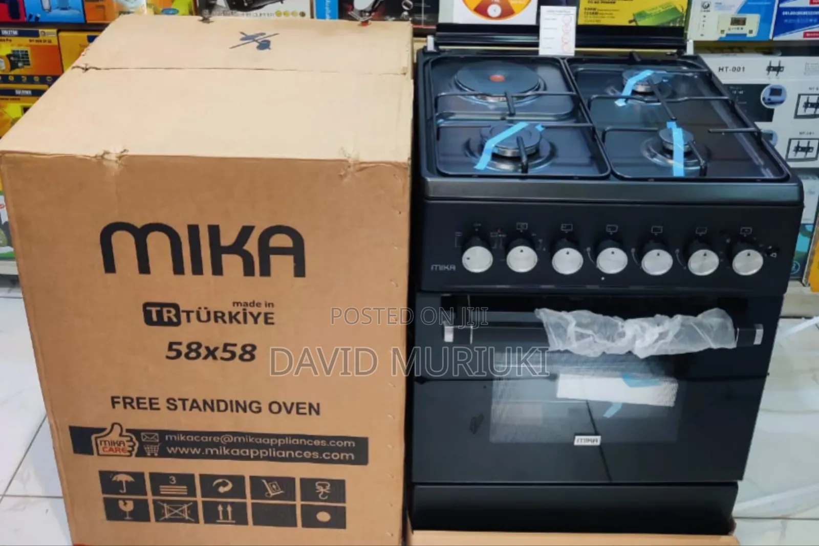 Mika Standing Cookers 3 Gas + 1 Electric, 58cm X58cm Mst58u31e3blem