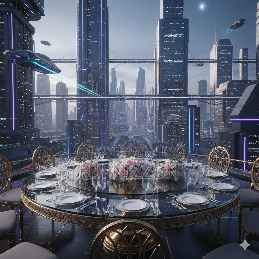 Luxury Event Furniture: Round Steel Banquet Table