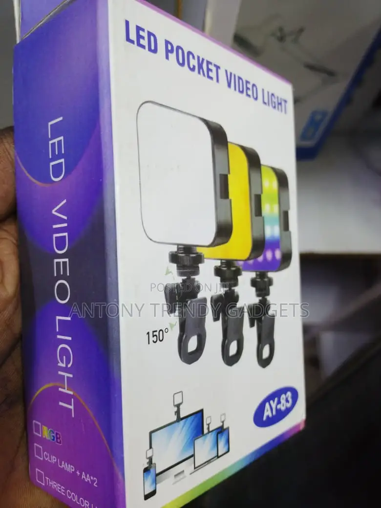Ay-83 Pocket Rgb Led Light Cold Shoe Camera Mount