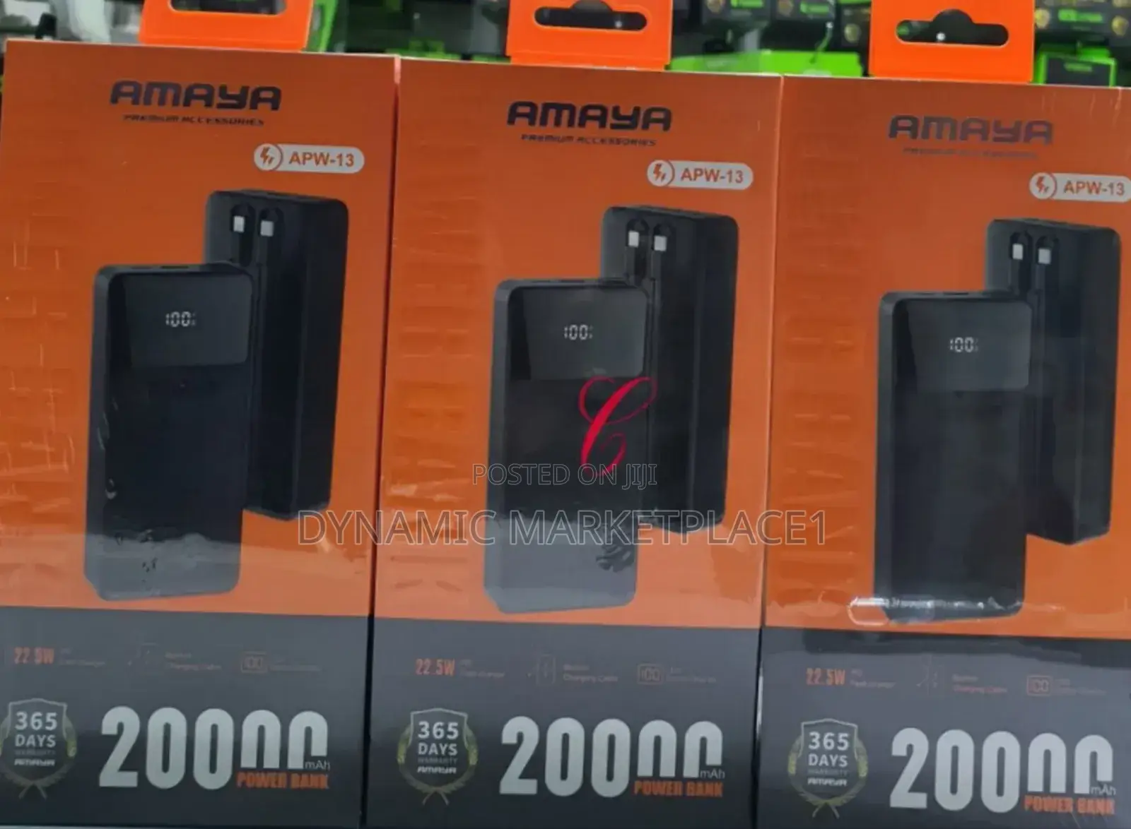 Amaya 20,000mah Power Bank (22.5w Pd Fast Charging) – Built-in Cables