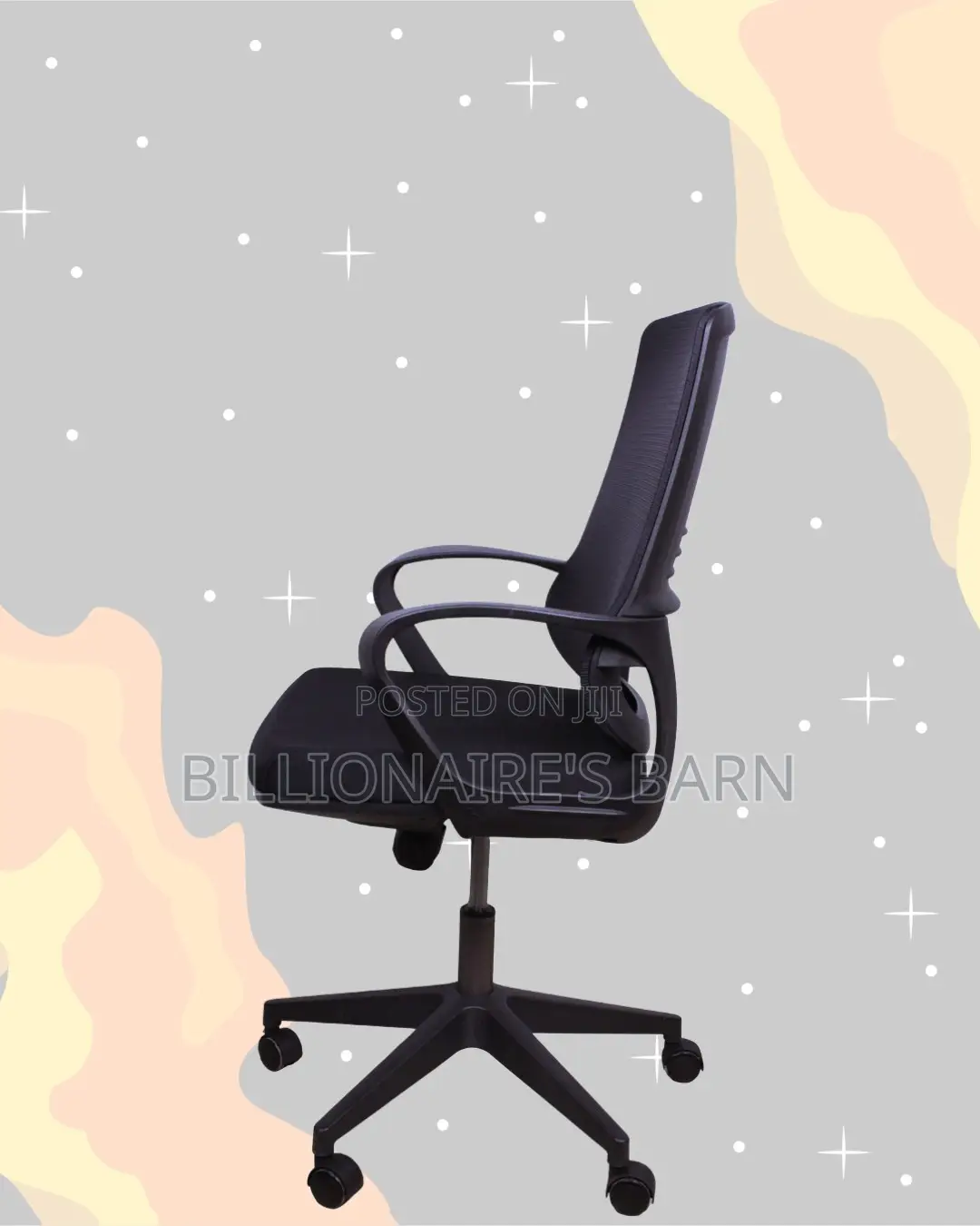 Black Mid-Back Mesh Chair | Breathable Support for Long Desk Hours |