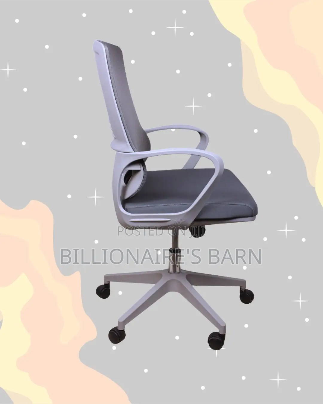 Grey Mid-Back Mesh Chair | Breathable Support for Long Desk Hours |