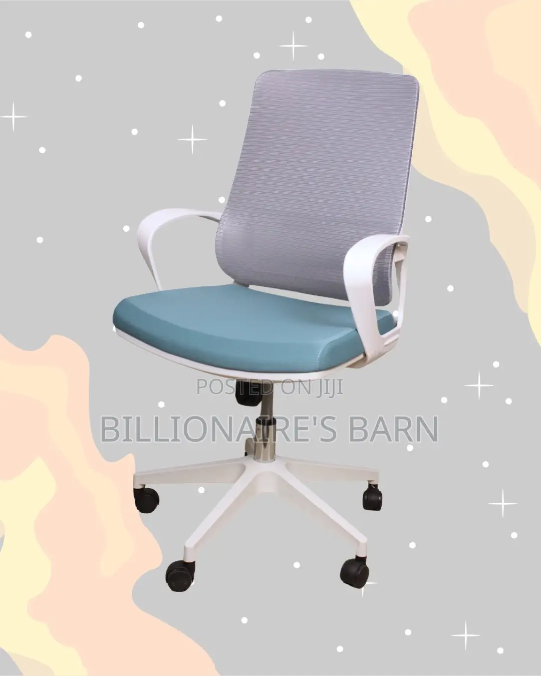 White Mid-Back Mesh Chair | Breathable Support for Long Desk Hours |