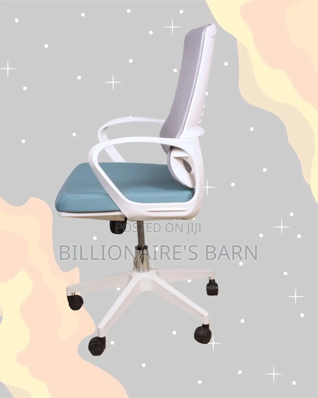 White Mid-Back Mesh Chair | Breathable Support for Long Desk Hours |