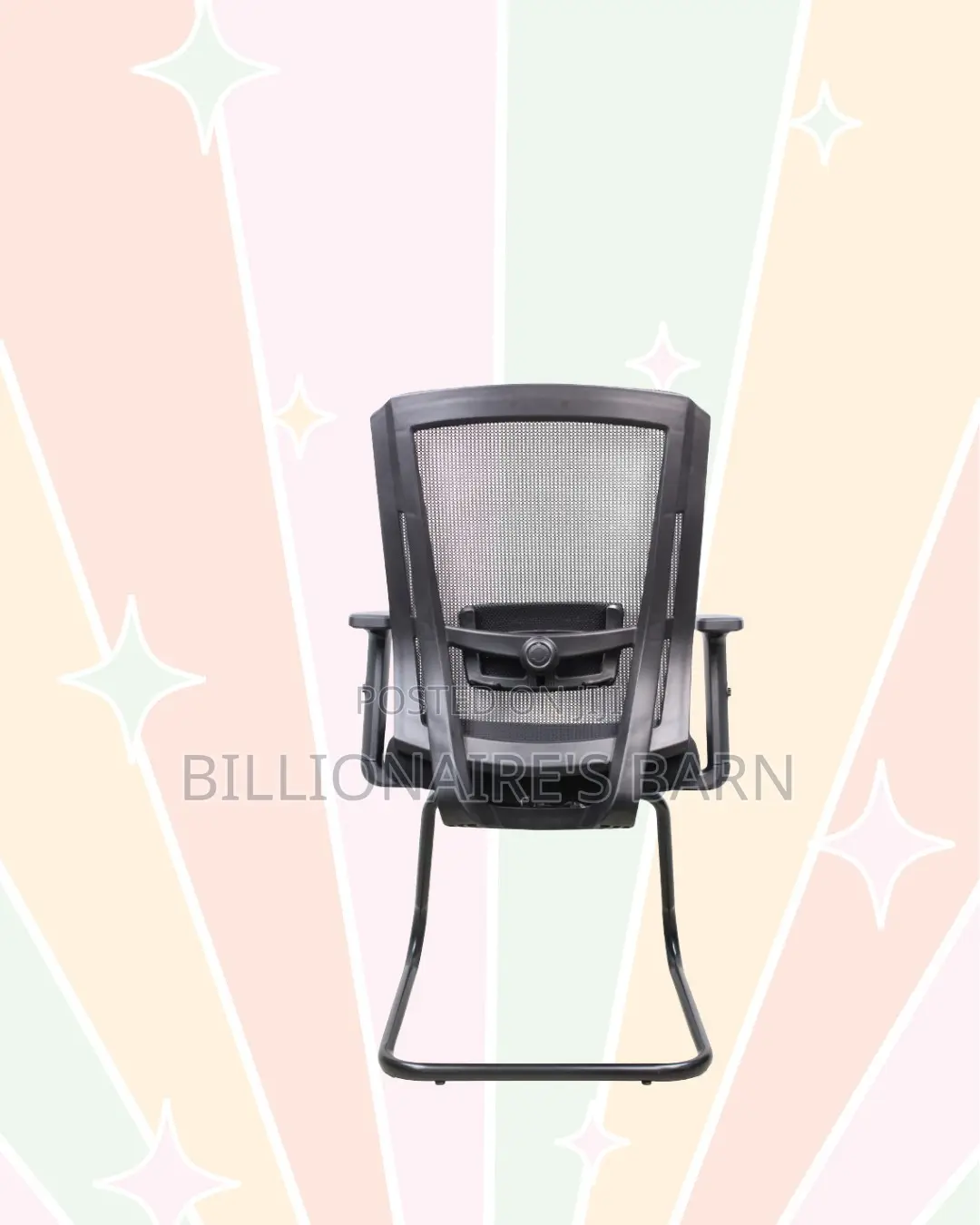 Black Visitor Chair | Breathable Support for Long Desk Hours