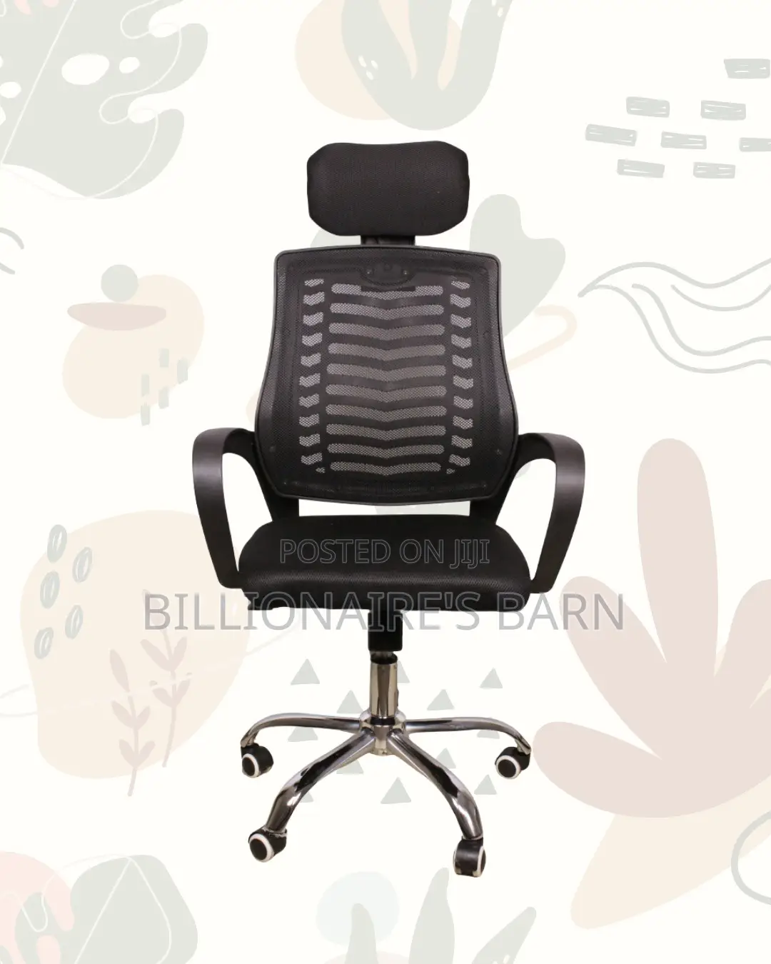 Black Secretarial Mesh Chair | Space-saving Design For Compact Setups