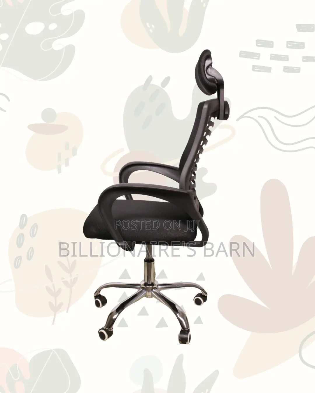 Black Secretarial Mesh Chair | Space-saving Design For Compact Setups