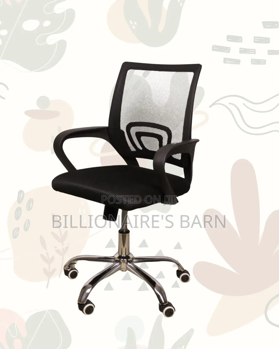 Black Compact Ergonomic Chair | Space-Saving Design for Compact Setups