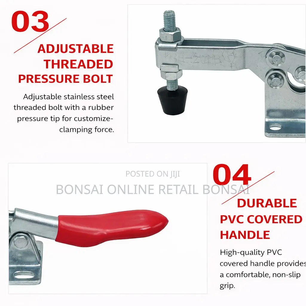 Gh-201b Horizontal Toggle Clamp 90kg Heavy-Duty Metal Clamp