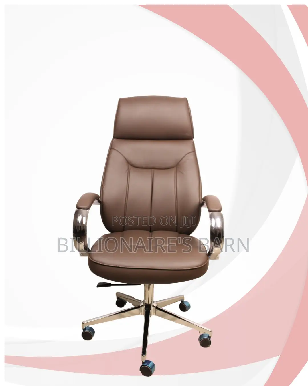 Brown Executive Office Chair | Smooth Rolling Comfort for Busy Workday
