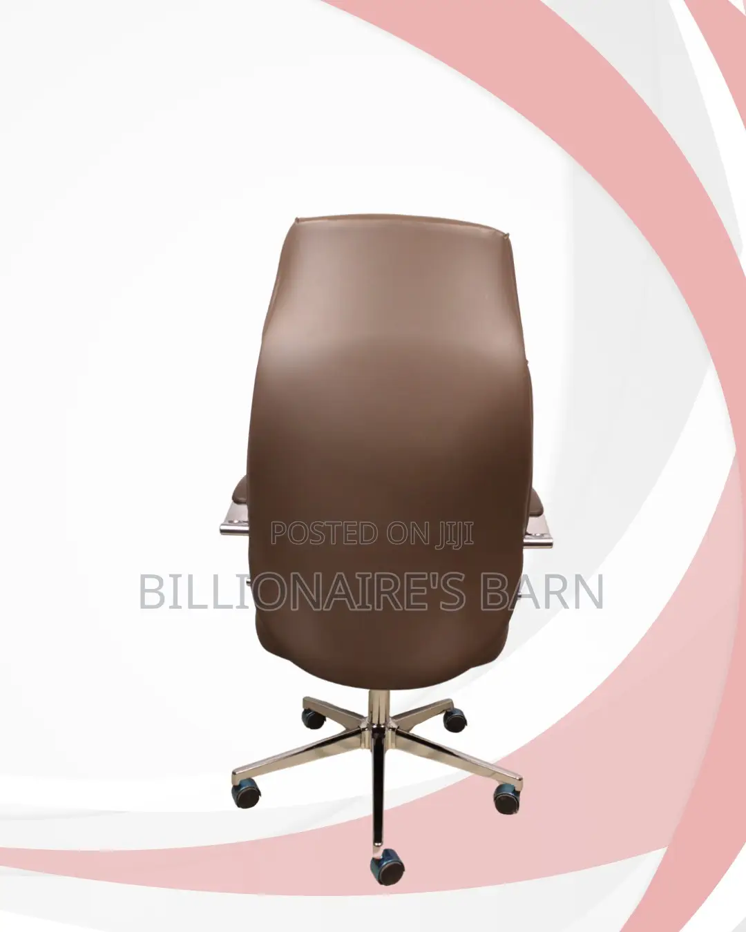 Brown Executive Office Chair | Smooth Rolling Comfort for Busy Workday