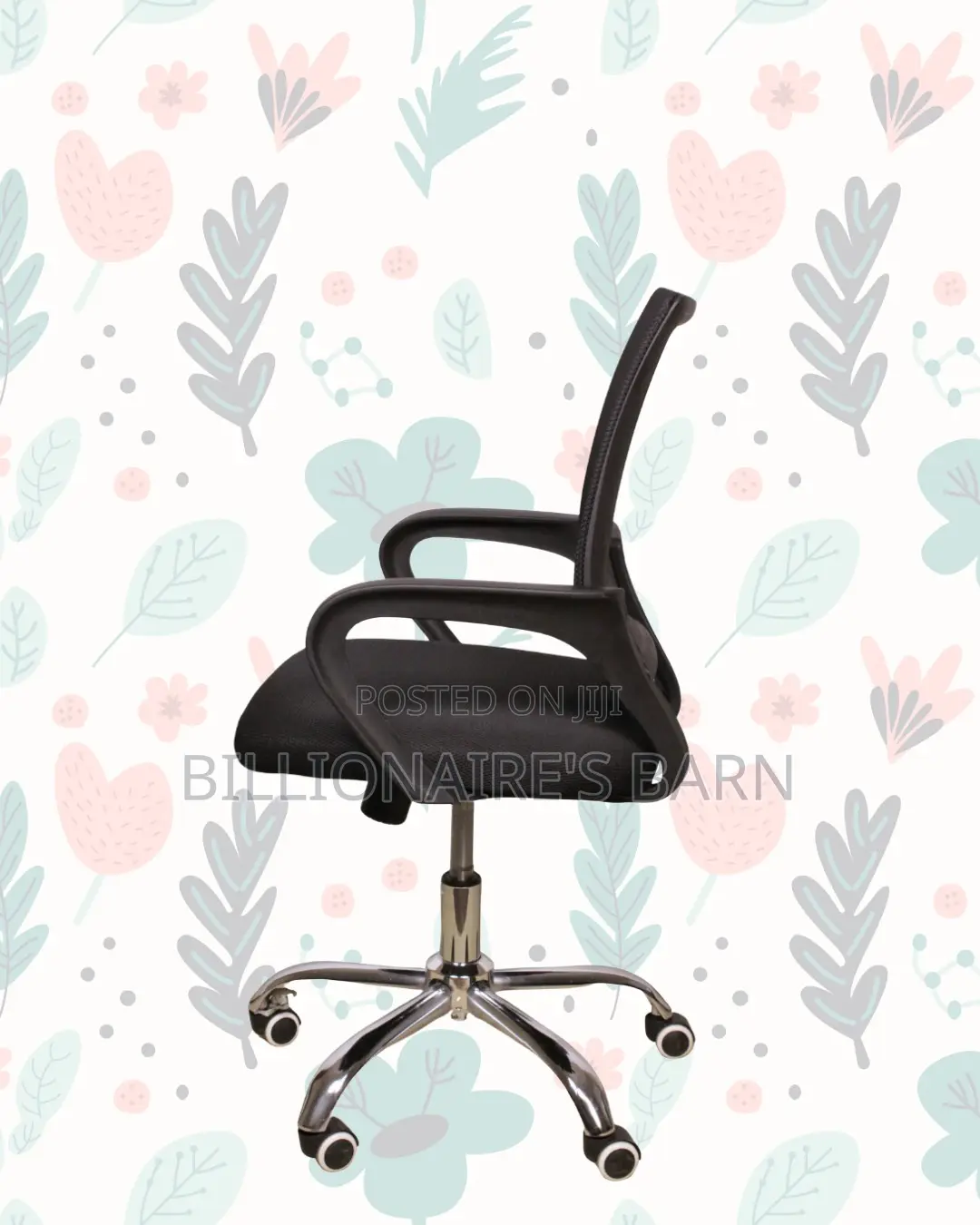 Black Compact Chair | Posture-Friendly Build for Daily Productivity